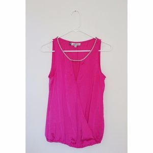 Jennifer Lopez Hot Pink Embellished Top XS